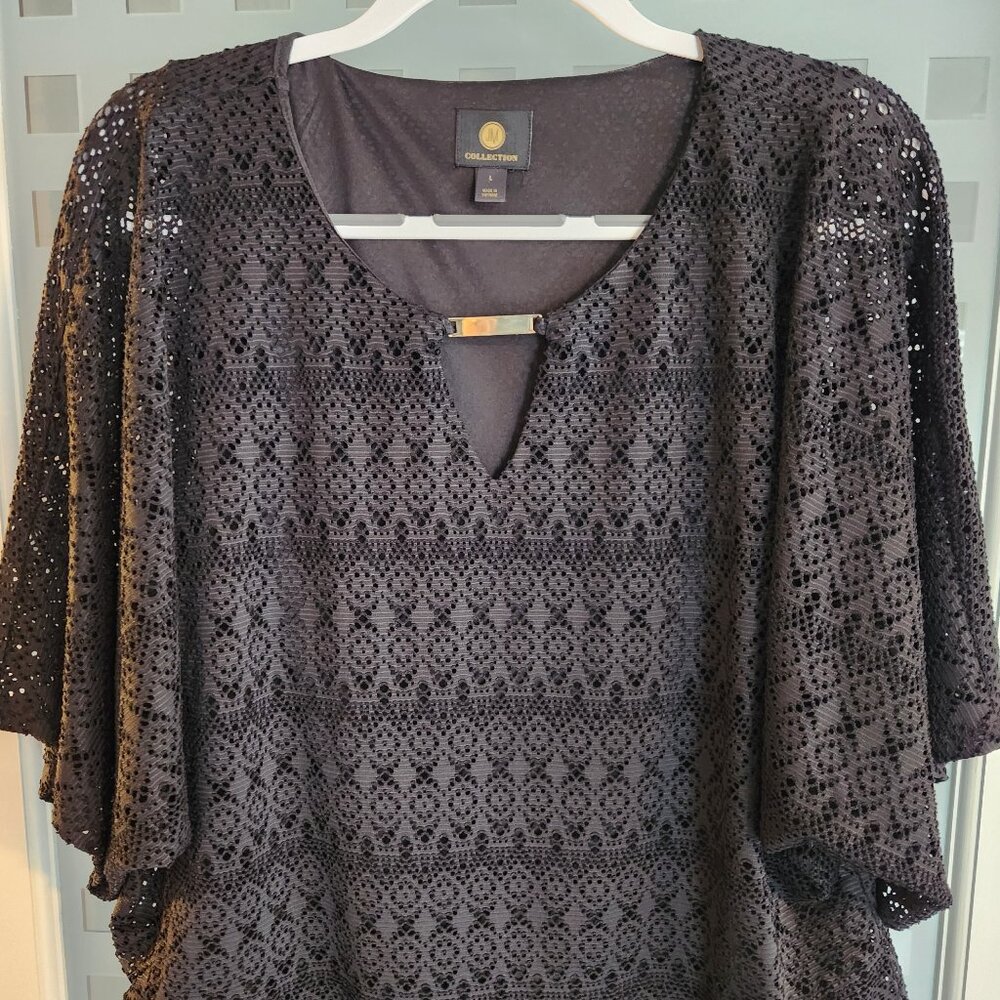 JM Collection: Black Casual Top (size L, worn once)